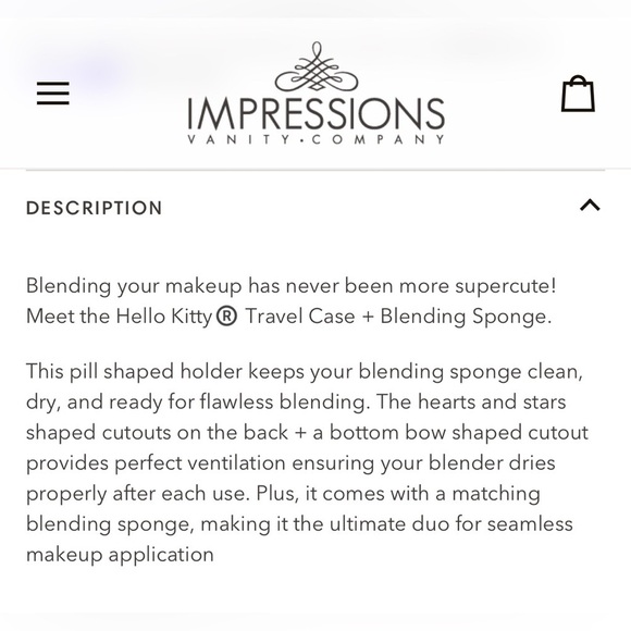 NIB Impressions Hello Kitty *Bundle* Mirror and Makeup Sponge set. - Picture 11 of 13